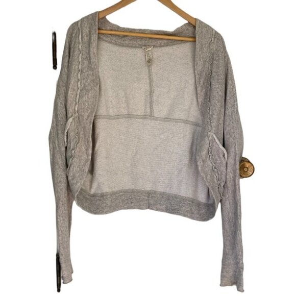 Diesel Sweaters - DIESEL Open Front Grey Cardigan 100% Cotton Womens Size Medium Raw Hem Details